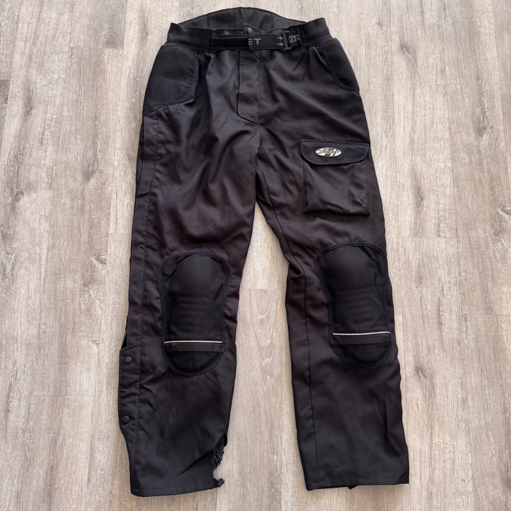 Joe Rocket Mens XL Black Motorcycle Riding Pants Armor Padded Cargo 36-38 Waist